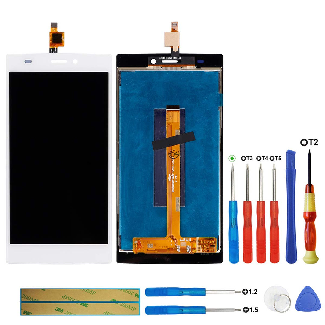 swark LCD Display Compatible with Wiko Ridge 4G Weisse (ohne Rahmen) Touchscreen Bildschirm Digitize