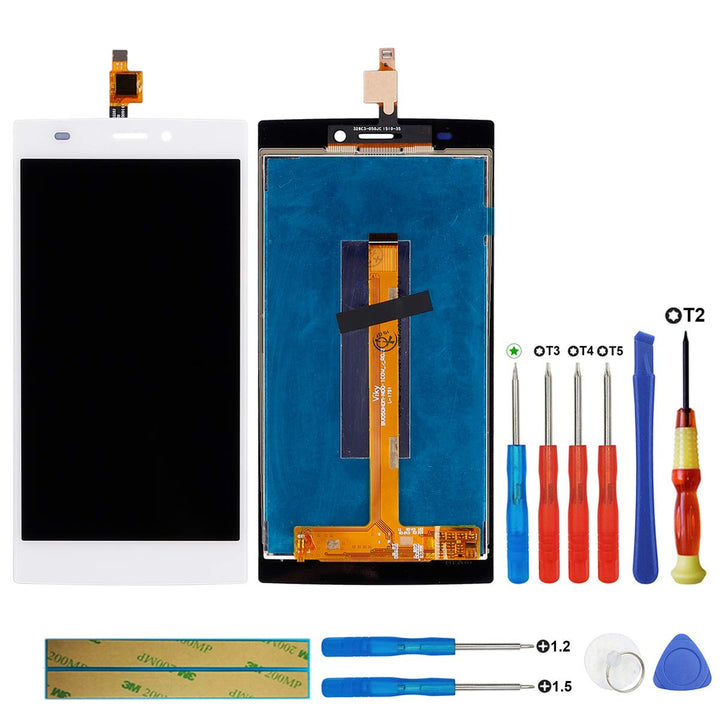swark LCD Display Compatible with Wiko Ridge 4G Weisse (ohne Rahmen) Touchscreen Bildschirm Digitize