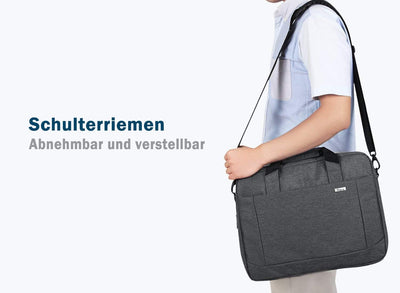 Voova grosse Laptoptasche für 14 15 15,6 16 Zoll Laptop, 30% mehr Kapazität, Innenfächer, verdickt w