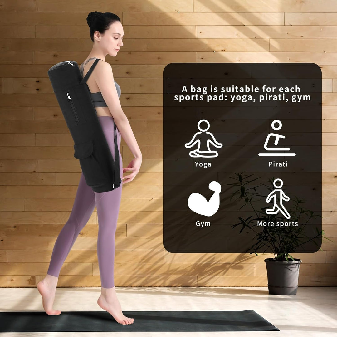 Yoga-Pad-Tasche, Segeltuch-Yogamatten-Aufbewahrungstasche, Multifunktionale Yoga-Tasche, Yoga-Trager