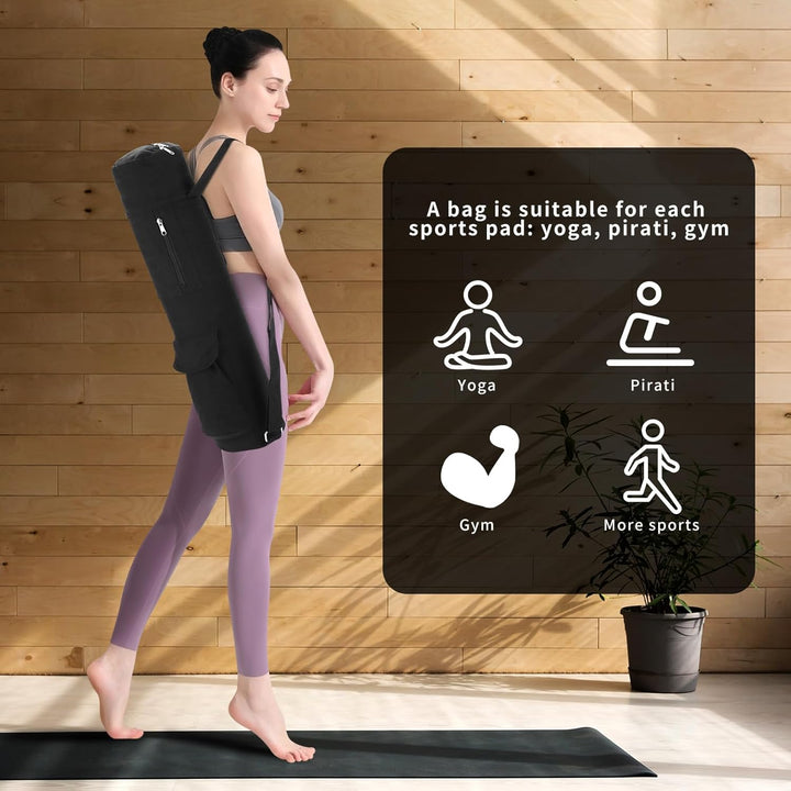 Yoga-Pad-Tasche, Segeltuch-Yogamatten-Aufbewahrungstasche, Multifunktionale Yoga-Tasche, Yoga-Trager