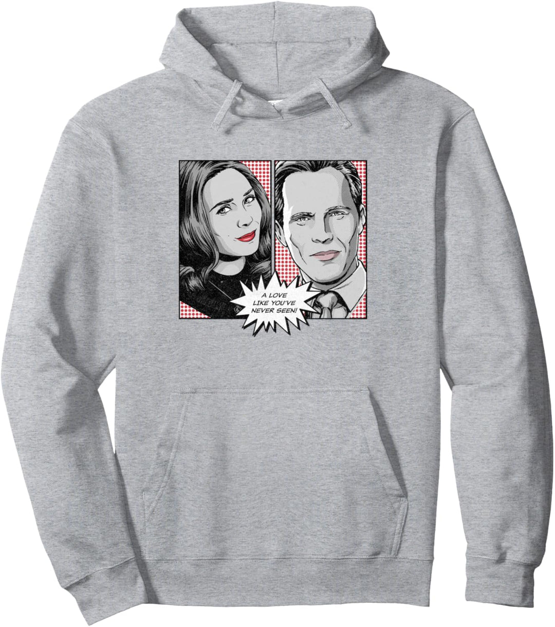 Marvel WandaVision Wanda & Vision Comic Panels Pullover Hoodie