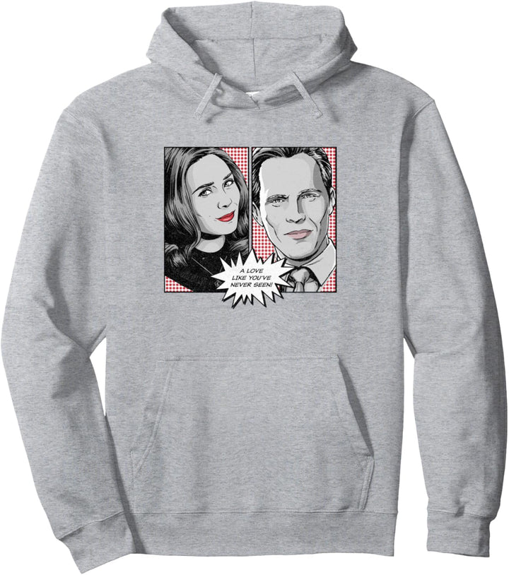 Marvel WandaVision Wanda & Vision Comic Panels Pullover Hoodie