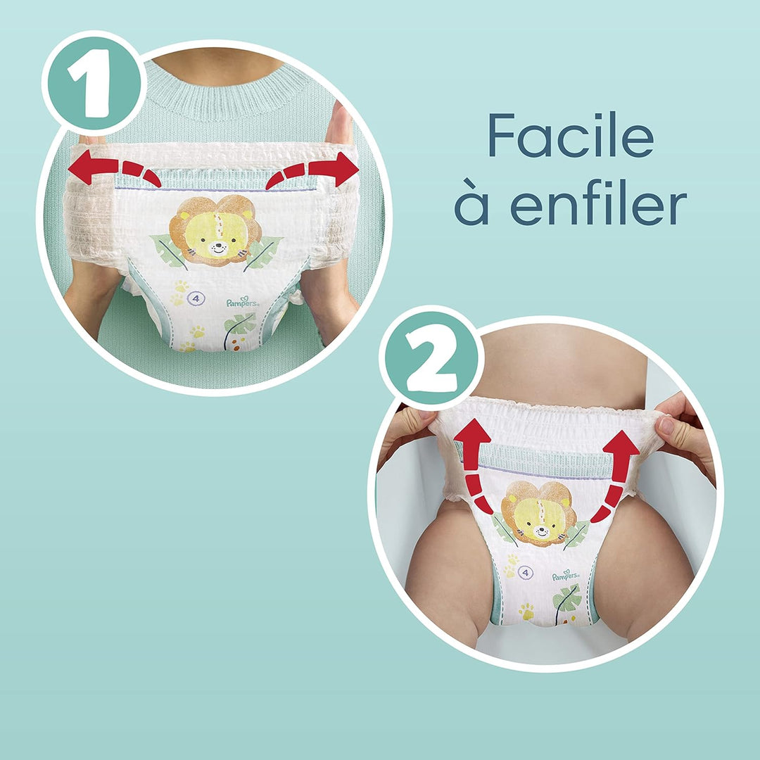 Pampers Windeln Pants Grösse 7 (17kg+) Baby-Dry, Extra Large mit Stop- und Schutz Täschchen, MONATSB