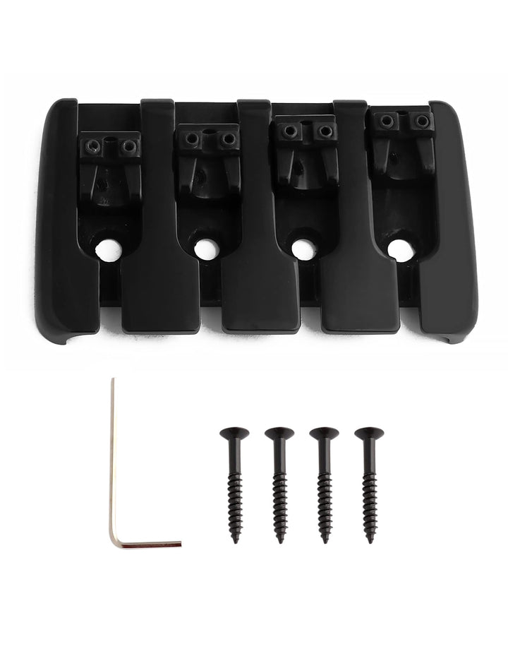 Rubatone 4 Saiten Bass Bridge A Style Top Load Saitenhalter mit Zinksätteln für E-Jazz Bass P Bass B