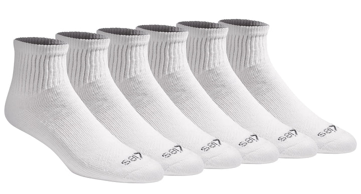 Dickies Herren Dri-Tech Moisture Control Quarter Socken Multipack, Weiss (6 Paar)