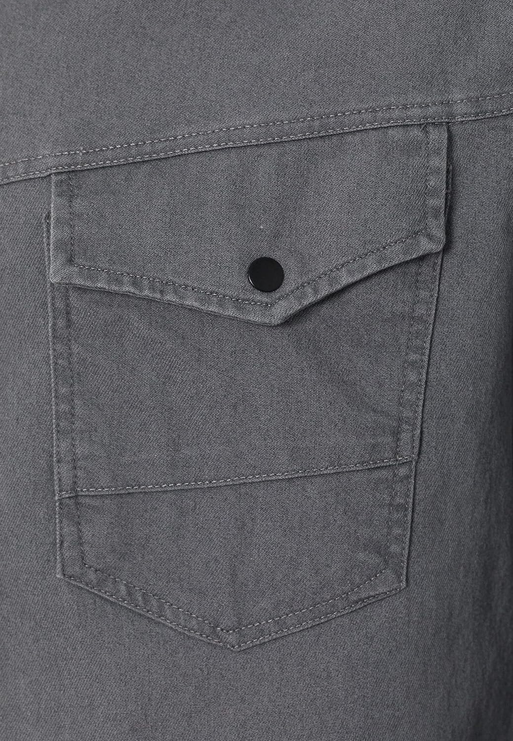 Redbridge Premium Denim Hemd Jeanshemd Baumwolle Casual S Grau, S Grau