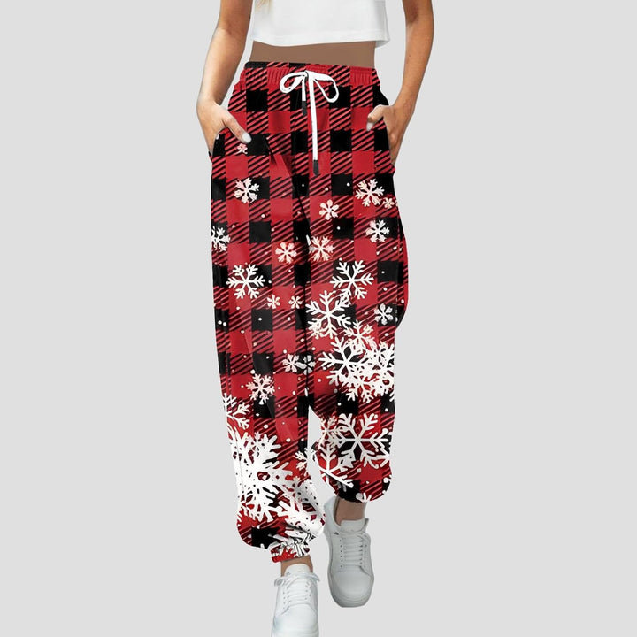 Weihnachten Jogginghose Damen, Damen Jogginghose Lang Sporthose High Waist Weihnachts Drucken Traini