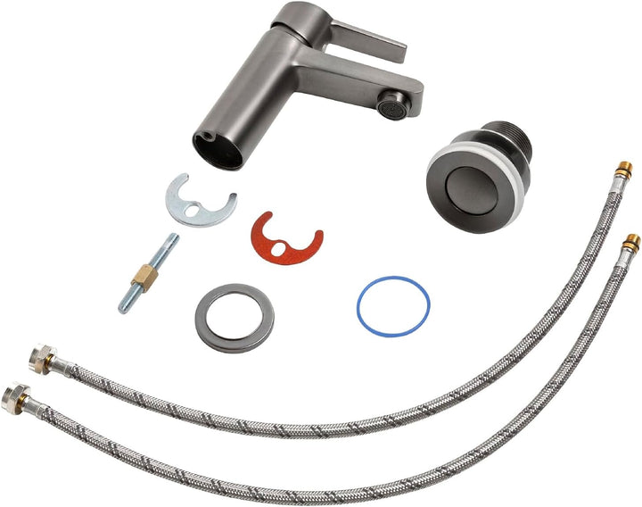 aquaSu® Waschtischarmatur Onara, mit Wasserspar-Kartusche, Kosten-sparende Kaltwassermittelstellung,