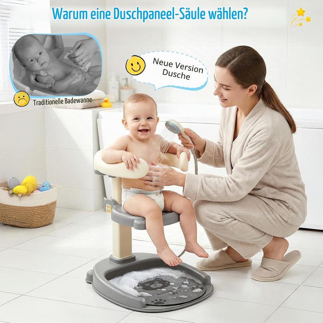 2 In 1 Baby Dusche Ständer,Baby Shower Stand Support Mit Duschkopfhalterung,Höhenverstellbar,Mit Rut