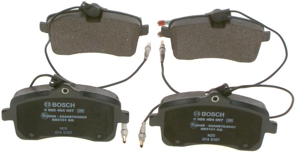 Bosch BP1007 Bremsbeläge - Vorderachse - ECE-R90 Zertifizierung - vier Bremsbeläge pro Set