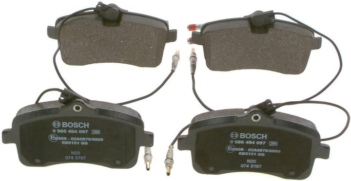 Bosch BP1007 Bremsbeläge - Vorderachse - ECE-R90 Zertifizierung - vier Bremsbeläge pro Set