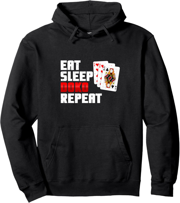Eat Sleep Doko Repeat Skat Spieler Geschenk Doppelkopf Pullover Hoodie