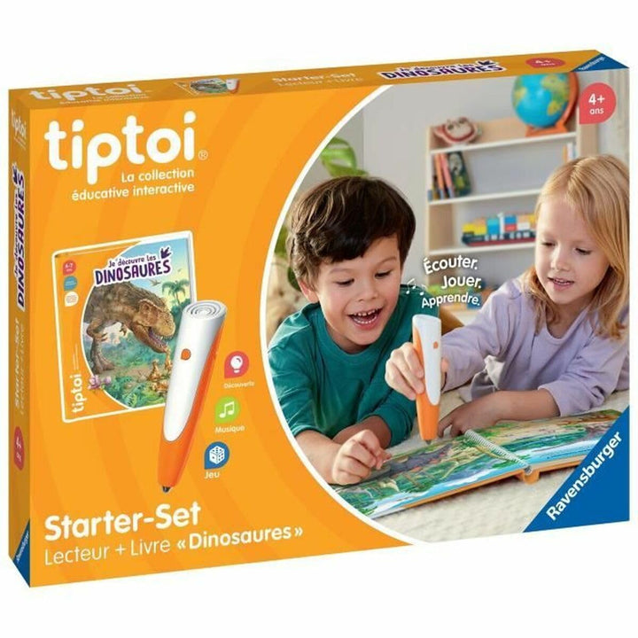 Ravensburger - tiptoi® – Starter-Set – Leser + Buch Ich entdecke die Dinosaurier – elektronisches Le