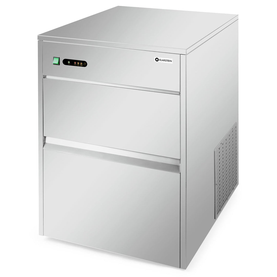 Klarstein Powericer Profi-Eiswürfelmaschine - Eiswürfelbereiter, Ice Maker, LED, geschmacksneutrale