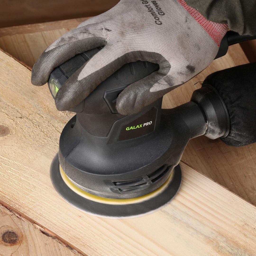 GALAX PRO Rundschleifer, 280 W, 6 Geschwindigkeiten, 6000-13000 U/min, 15 Stück 125 mm, Schleifschei