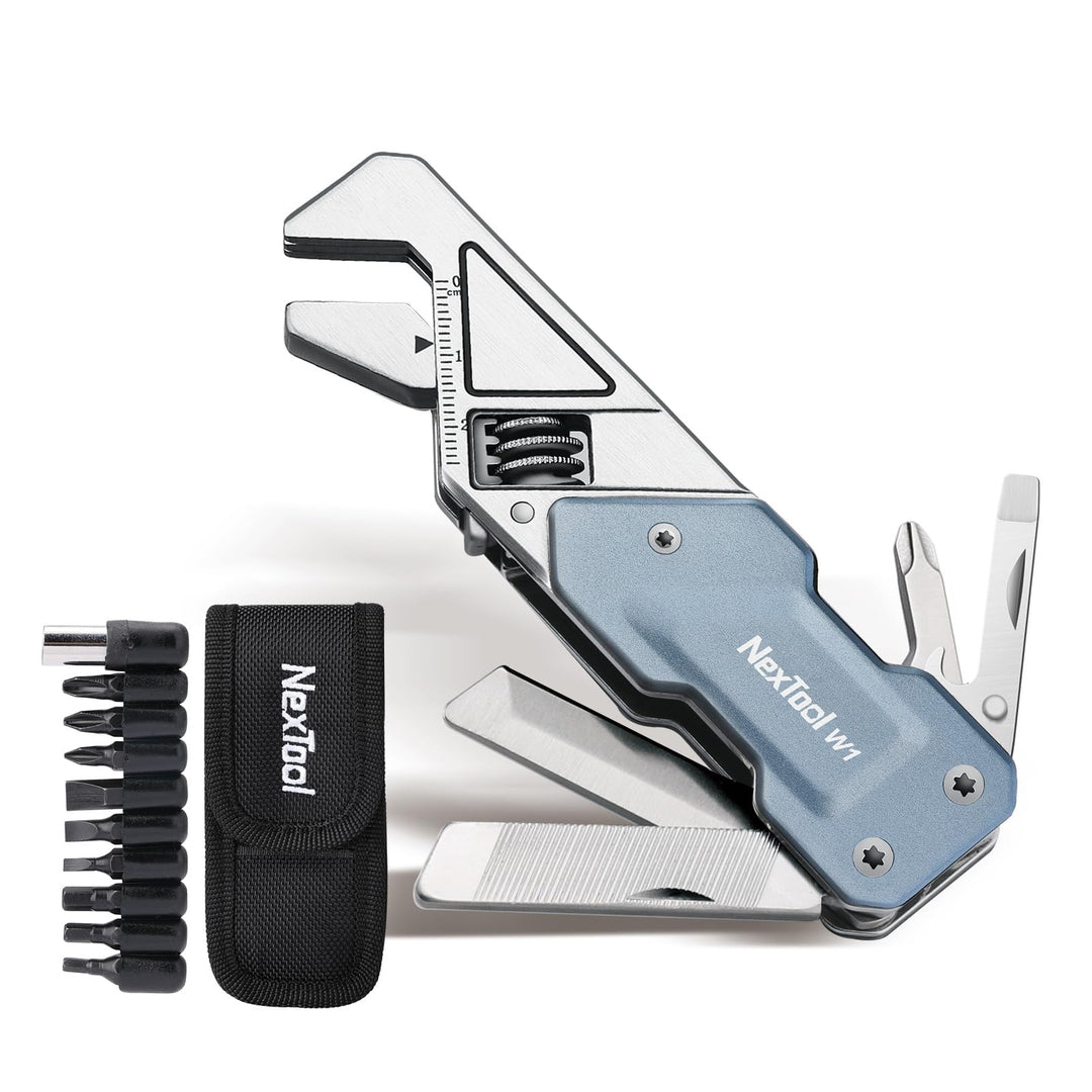 NexTool W1 MultiTool, 6 IN 1 Rollgabelschlüssel Multitool Werkzeug Multi Tool Faltbare Zange mit Nyl