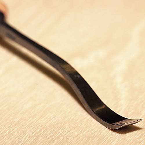 STUBAI Stemmeisen Stechbeitel Serie 52 - Form 21 | Gekröpftes Balleisen, Breite 20 mm, mit Holzgriff