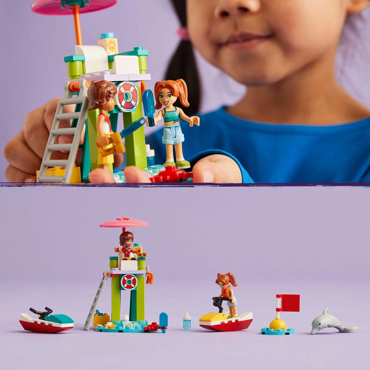 LEGO Friends Rettungsschwimmer Aussichtsturm mit Jetskis, Kinderspielzeug, Geschenkidee für Mädchen