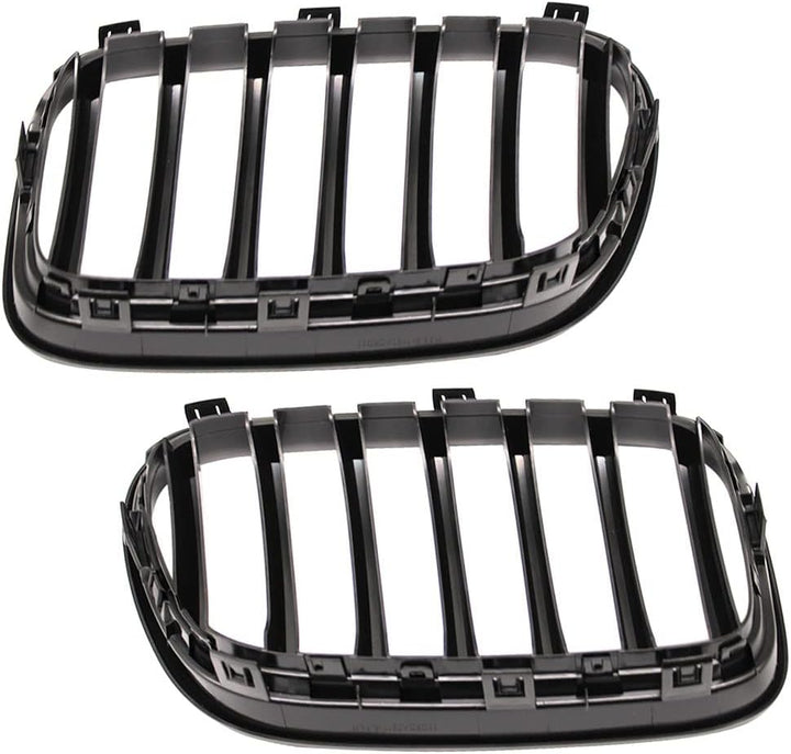 HZTWFC ABS glänzend schwarz Single Slat Sport Nierengitter Zubehör Styling Ersatz Racing Frontstosss