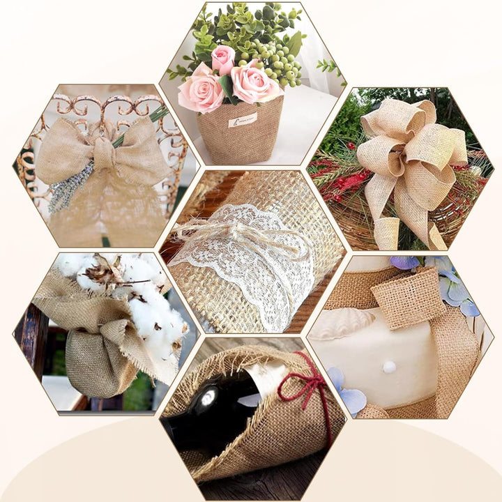 Juteband breit 10cm Jute-Wickelstreifen,20M Juteband Rolle für Pflanzen Frostschutz und Feuchtigkeit