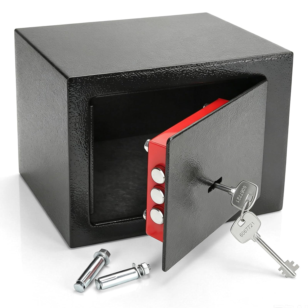 Kleiner Safe Tresor 6,4L mit Einwurfschlitz, 23 x 17 x 17 cm Safe Box mit 2-Bit Schlüssel | Abschlie