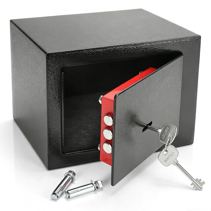 Kleiner Safe Tresor 6,4L mit Einwurfschlitz, 23 x 17 x 17 cm Safe Box mit 2-Bit Schlüssel | Abschlie