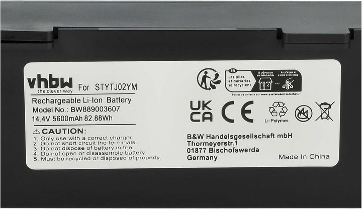 vhbw 1x Akku kompatibel mit Xiaomi Mijia 2, MI Robot Vacuum MOP P, SKV4109GL, STYTJ02YM Saugroboter