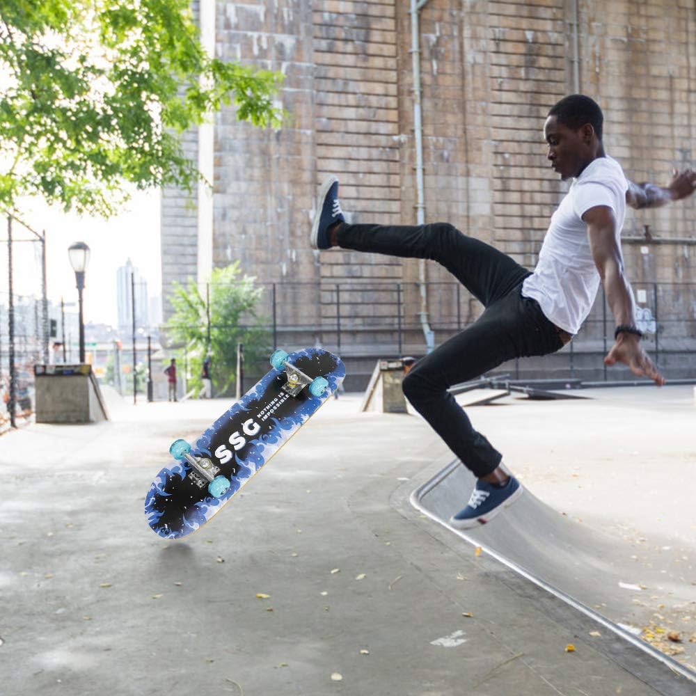 Longboards Komplett Skateboard Kinder Longboard Erwachsene Skateboard Anfänger aus Ahorn für Mädchen