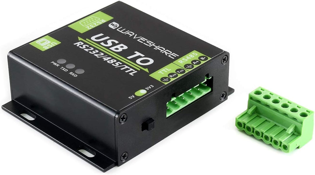 Waveshare USB to RS232/485/TTL Converter Onboard FT232RL Industrial Grade USB to RS232 Converter Sup
