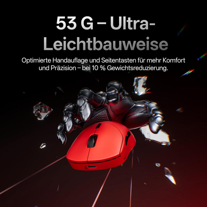 Rapoo VT2 MAX Kabellose Gaming-Maus, 30K DPI Sensor, echte 8000Hz Abfragerate, 53g Ultraleicht, 750