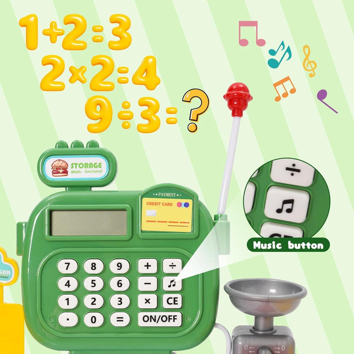 Spielzeug Für Kinder Spielzeug Supermarkt Registrierkasse Mit Scanner, Mit Taschenrechnerfunktion, L