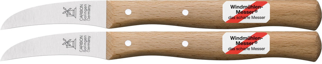 2x Schälmesser, Gemüsemesser, kleines Küchenmesser, 6 cm Windmühlenmesser Vogelschnabel