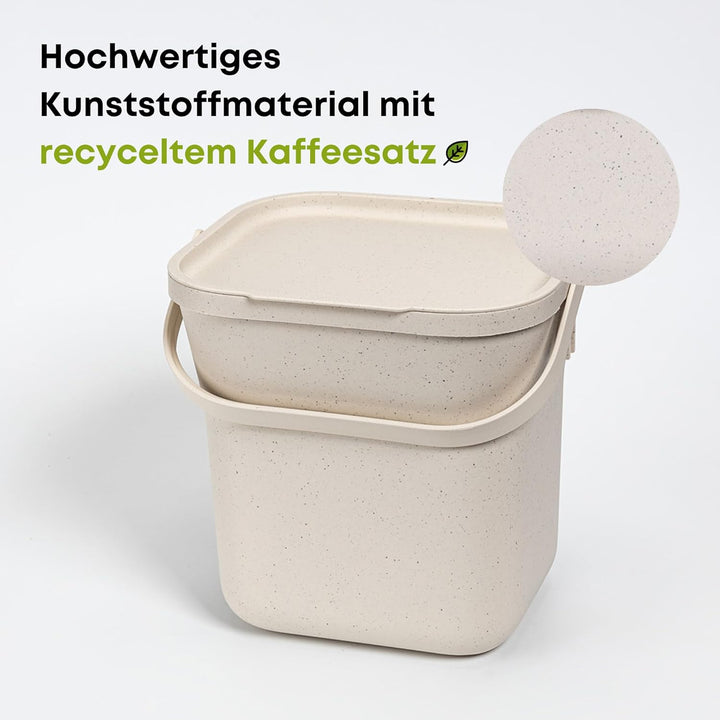 Urbalive Design Biomülleimer Küche 8L mit herausnehmbarem Sieb - Komposteimer Küche mit Deckel - Kle