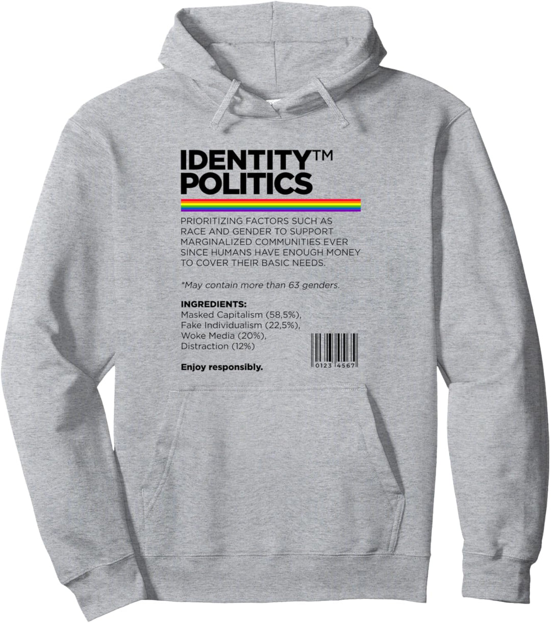 Identity Politics Pride Lgbtq Rainbow Transgender Bisexuell Pullover Hoodie