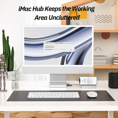 Minisopuru USB C Hub für iMac 24 Zoll 2021/2023, iMac Zubehör unterstützt M.2 NVMe SSD, iMac USB Hub