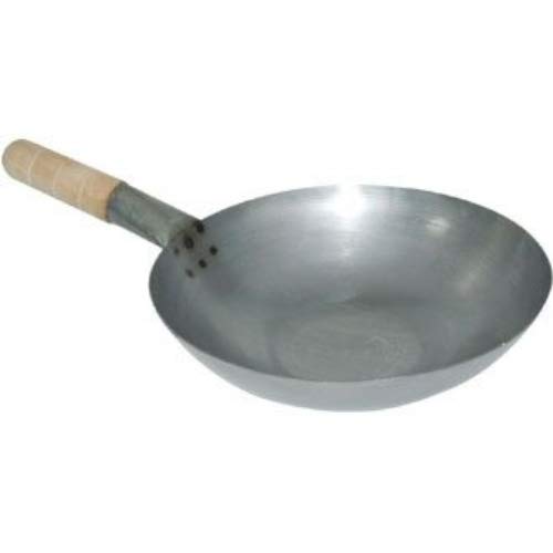 Vogue Stahl Wok runder Boden 35,5cm