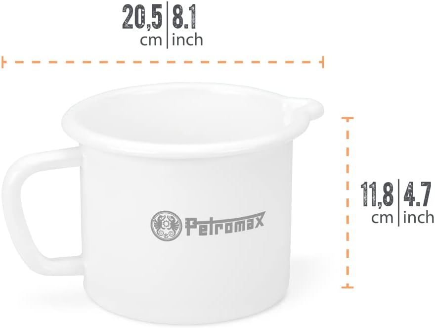 Petromax Emaille Milchtopf (1,4 Liter, weiss) Weiss 1,4 Liter, Weiss 1,4 Liter