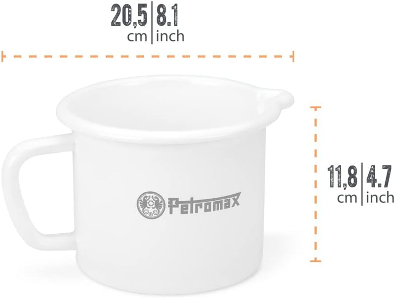 Petromax Emaille Milchtopf (1,4 Liter, weiss) Weiss 1,4 Liter, Weiss 1,4 Liter