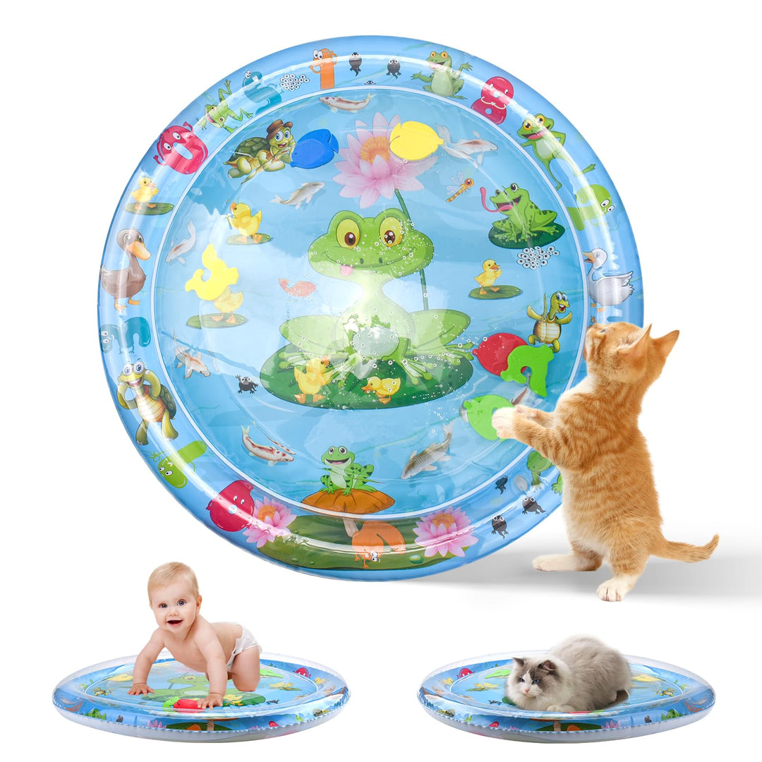 Katzen Spielmatte Wasser, Hochwertige Verdickte Sensorische Wasser Spielmatte, Aufblasbare wassersen