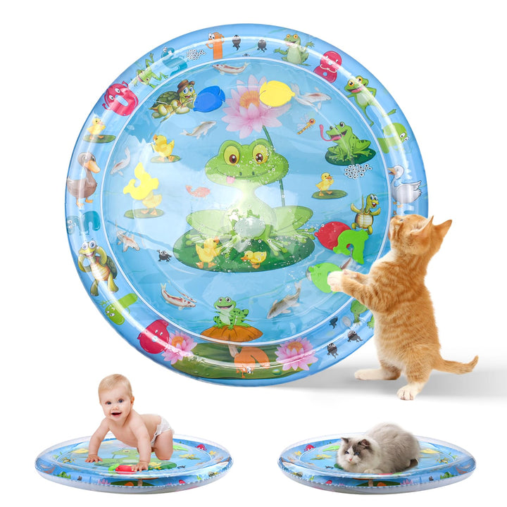 Katzen Spielmatte Wasser, Hochwertige Verdickte Sensorische Wasser Spielmatte, Aufblasbare wassersen