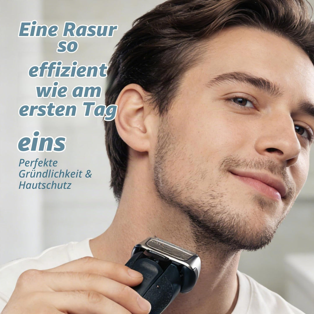 2er Pack 83M Ersatzscherköpfe, Kompatibel mit Braun Series 8 (8370cc, 8340s, 8350s) – Silber, Kompat