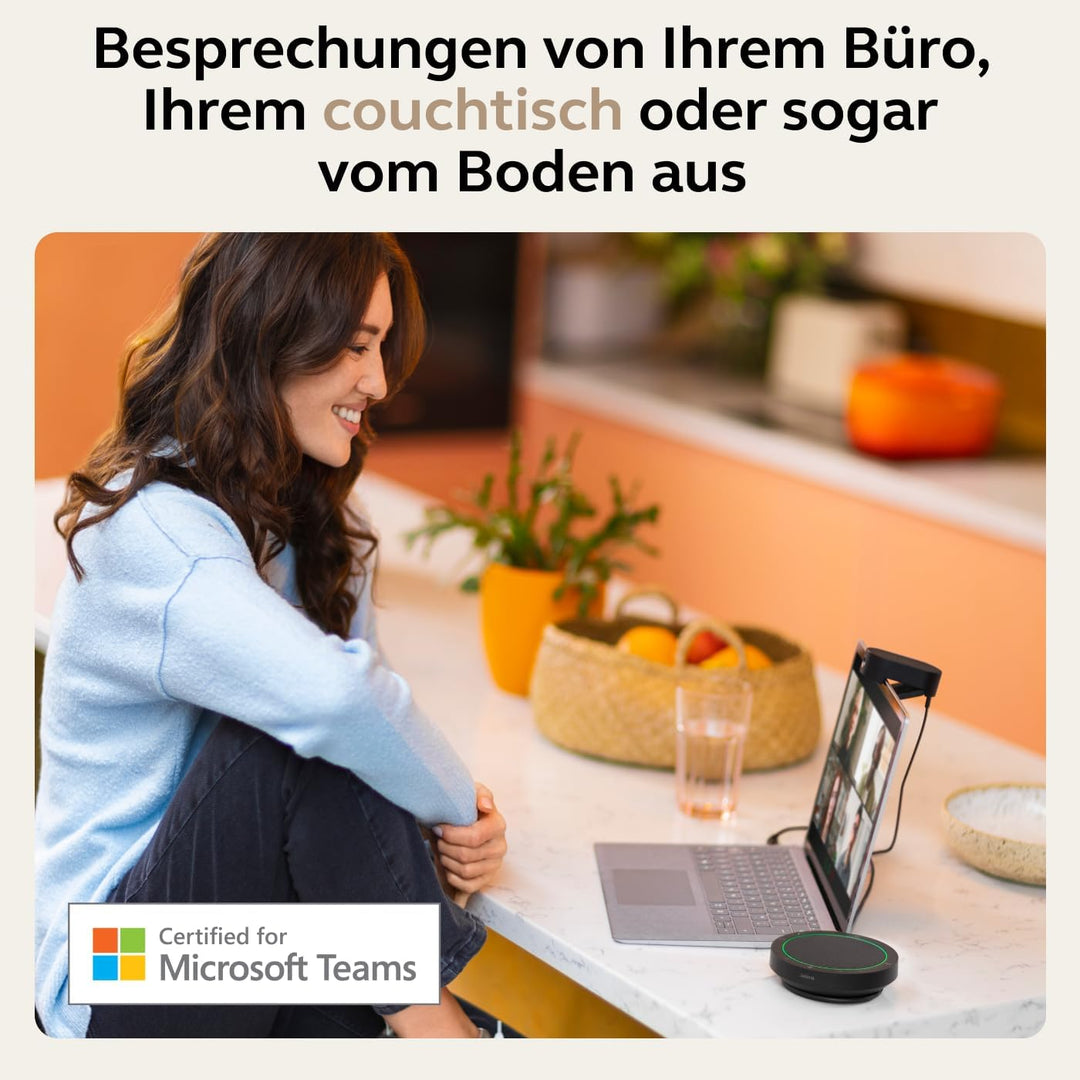 Jabra Speak2 40 tragbare Freisprechlösung, 4 Mikrofone mit Geräuschunterdrückung, 50 mm Breitband-La