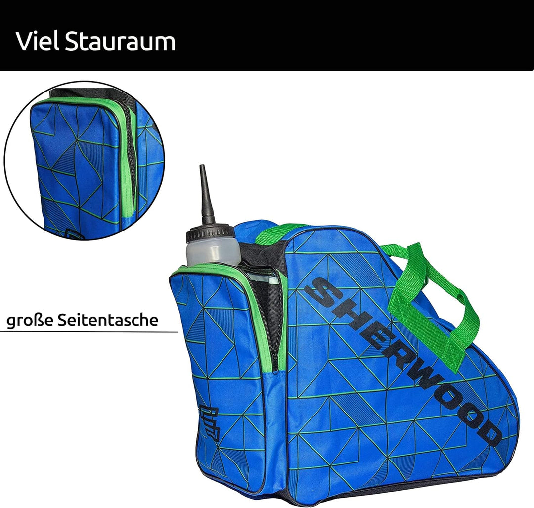 SHER-WOOD Schlittschuhtasche, Inliner-Tasche für Erwachsene und Kinder, Eishockey-Bag, ideal für Rol