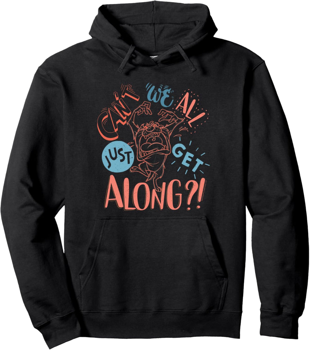 Looney Tunes Taz Can't We All Get Along Pullover Hoodie