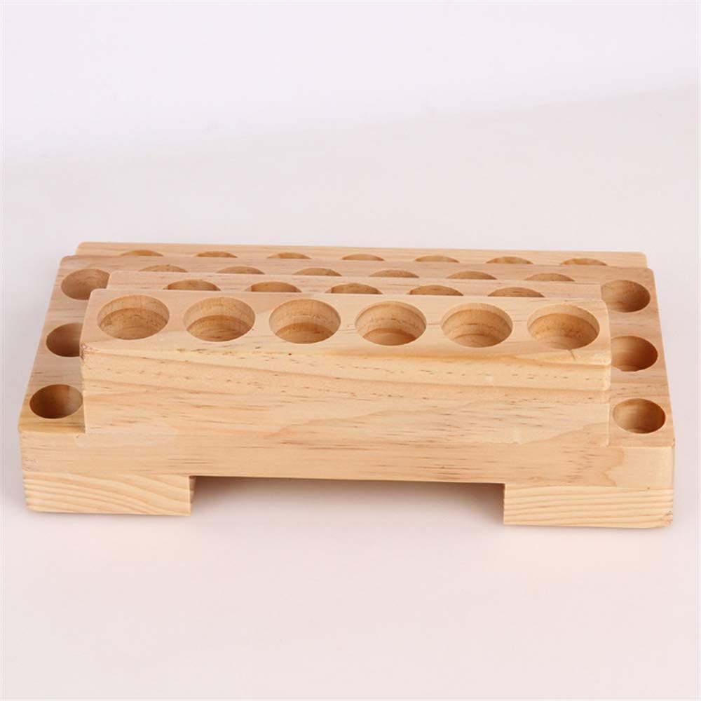 CHSEEA Ätherisches Öl Display Ständer Gestell Halter Organisator, 30 Löcher Holz Box Veranstalter Au