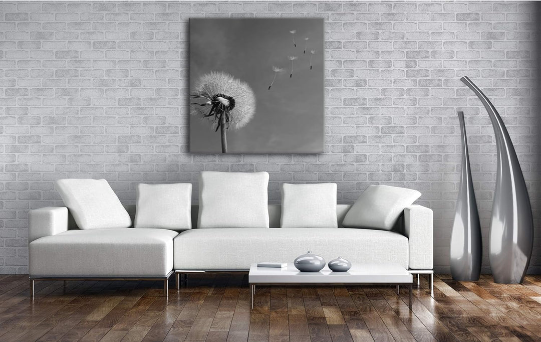 deyoli Bezaubernde Pusteblume Format: 70x70 Effekt: Schwarz&Weiss als Leinwandbild, Motiv fertig ger