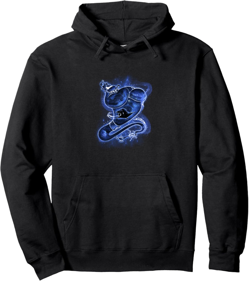 Disney Aladdin Group Shot Giant Blue Genie Silhouette Pullover Hoodie