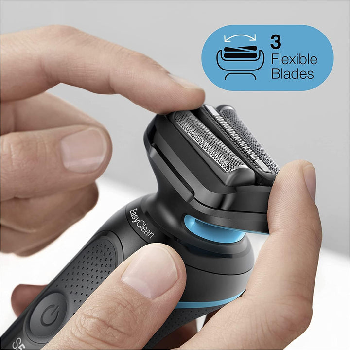 Braun Series 5cs Rasierer Herren, Elektrorasierer mit 3 flexiblen Klingen, Barttrimmer, Ladestand, 5