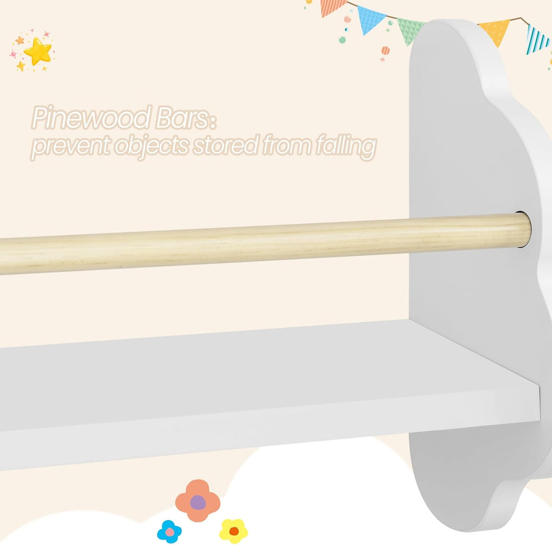 WOLTU Bücherregal Kinder Wand 3er Set, Wandregal Kinderzimmer, Kinderregal für Buchaufbewahrung, aus